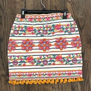 THML Multicolor Embroidered Pencil Skirt